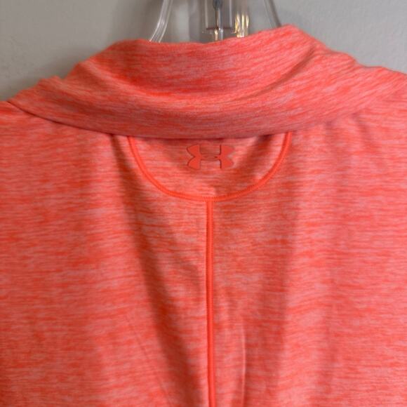 Under Armour Women’s Medium Sleveless Golf Polo Neon Orange Country Club - Picture 6 of 7